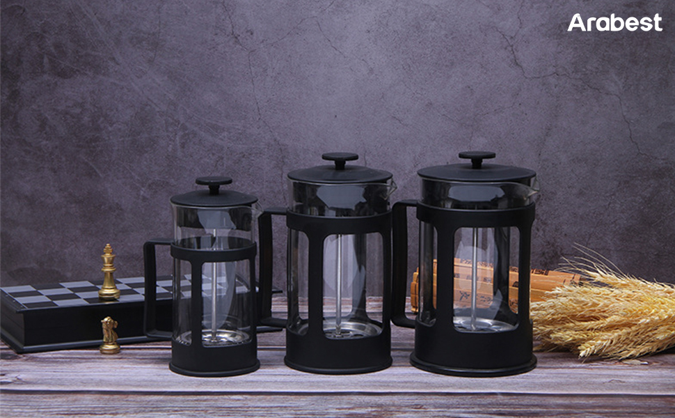 Arabest-French-Press-Coffee-Maker-Coffee-Tea-Maker-with-Stainless-Steel-Filter-Heat-Resistant-Borosi-B09XJVGC1M